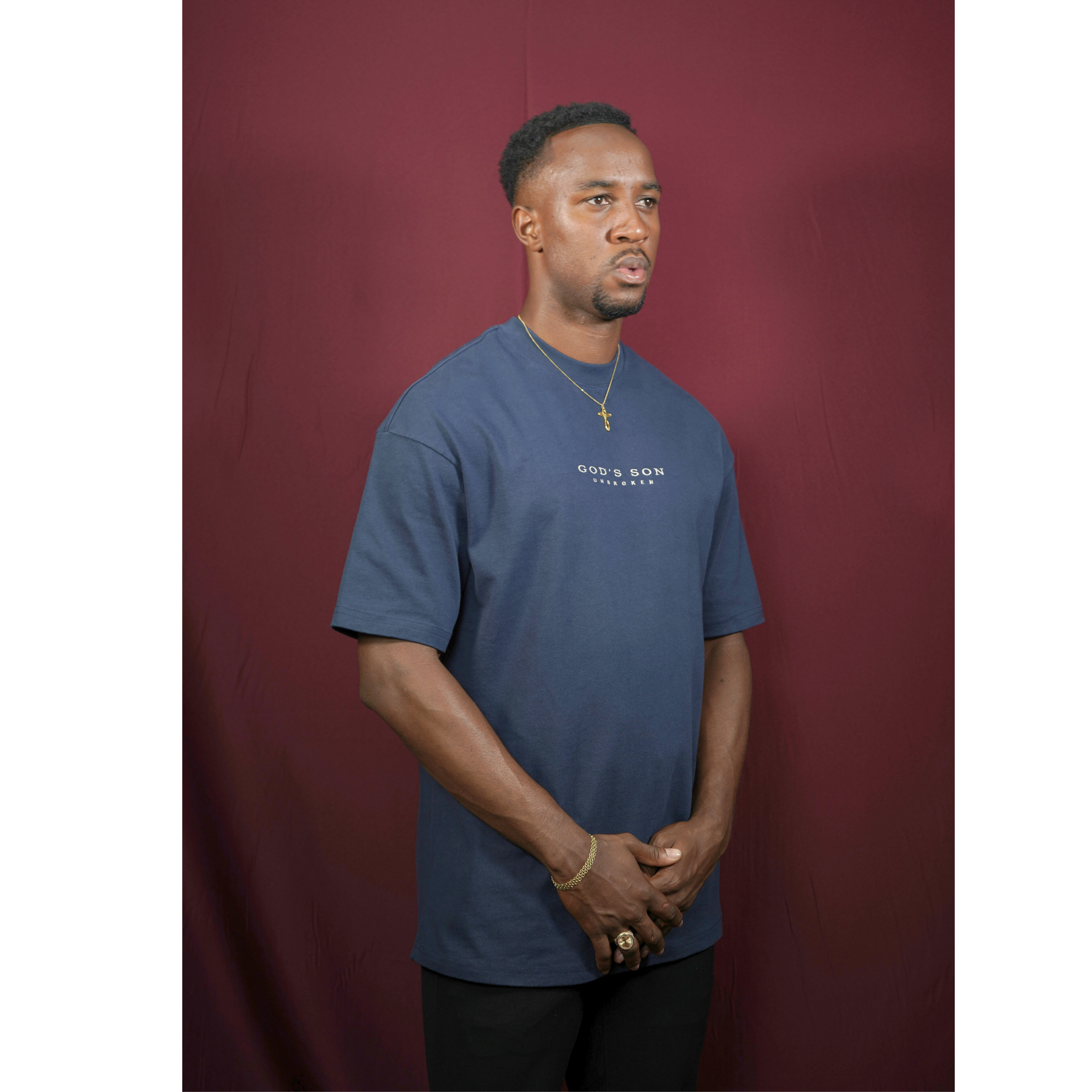 UNBROKEN STATEMENT — Navy (Oversize Fit)