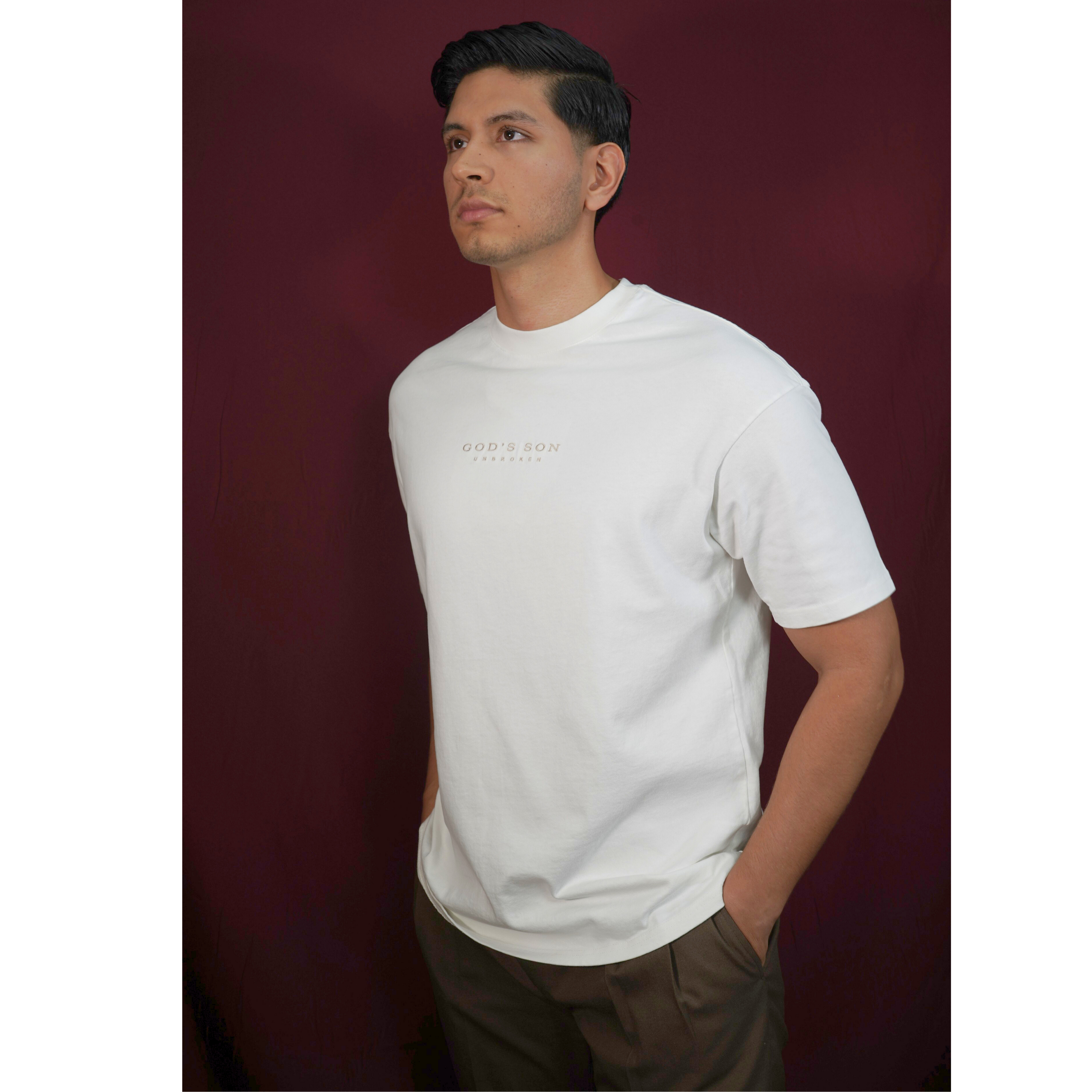 UNBROKEN STATEMENT — White (Oversize Fit)